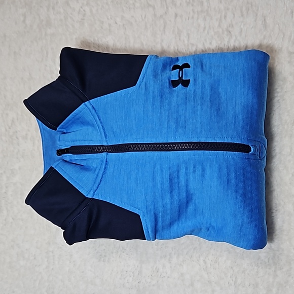 Under Armour Men's Coldgear Expanse Fitted Long Sleeve Sweater Blue L 1/4 Zip - Picture 9 of 9